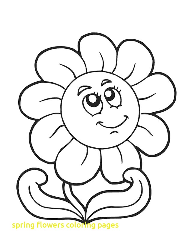 640x806 Spring Flowers Coloring Pages With Cute Flower Coloring Pages