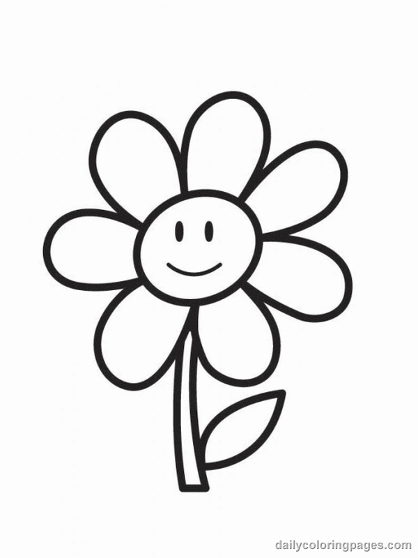 600x800 Cute Flower Coloring Pages