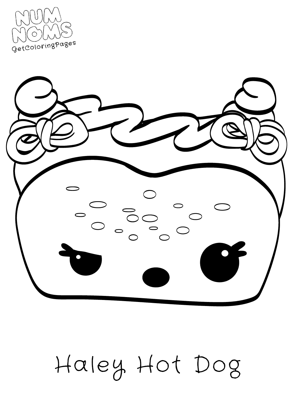 1024x1400 Cute Food Coloring Page Haley Hot Dog