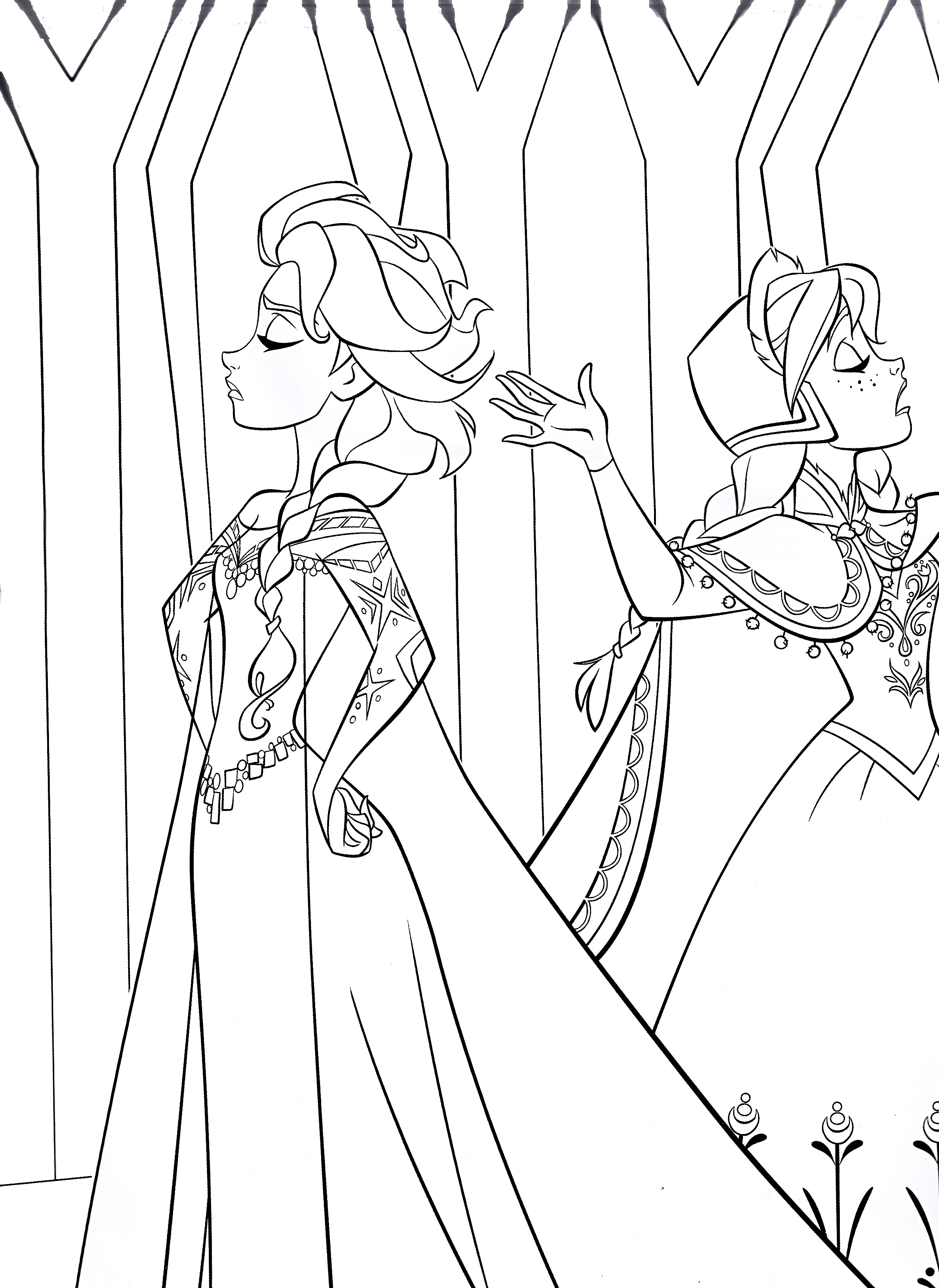 2491x3418 Free Printable Frozen Coloring Pages For Kids