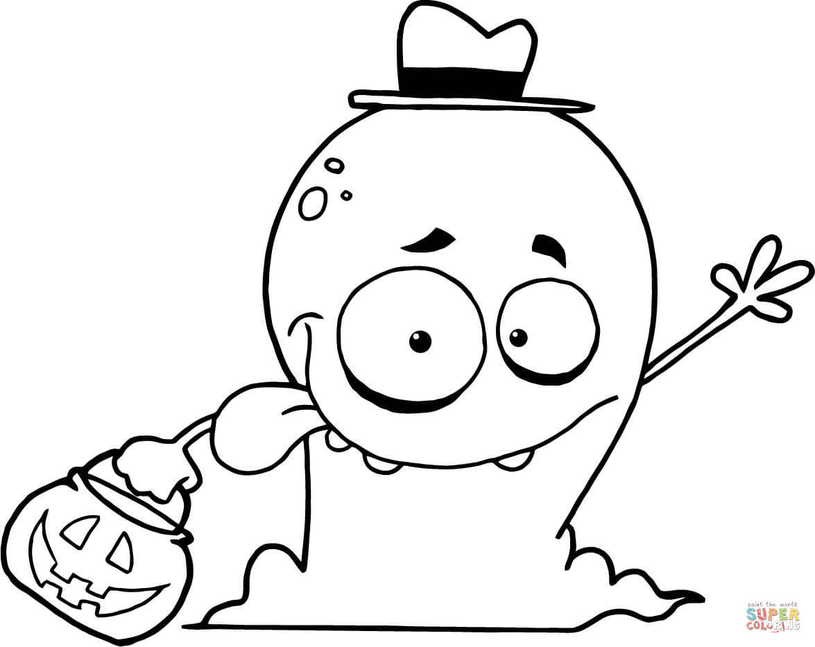 1175x933 Cute Ghost Coloring Pages Acpra