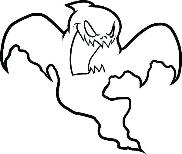 600x508 Ghost Coloring Pages Ghost Coloring Pages For Kids With Cat