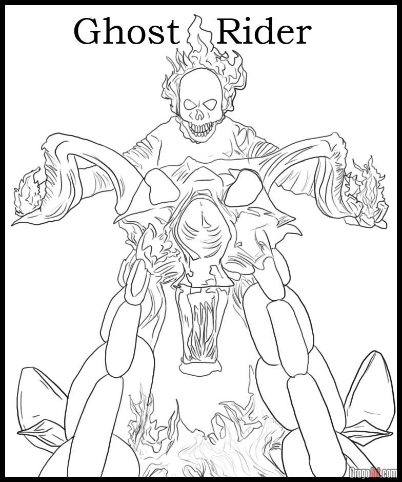 784x939 Ghost Rider Coloring Pages