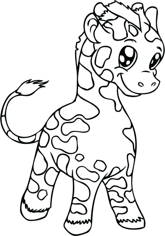 536x768 Cute Giraffe Coloring Pages