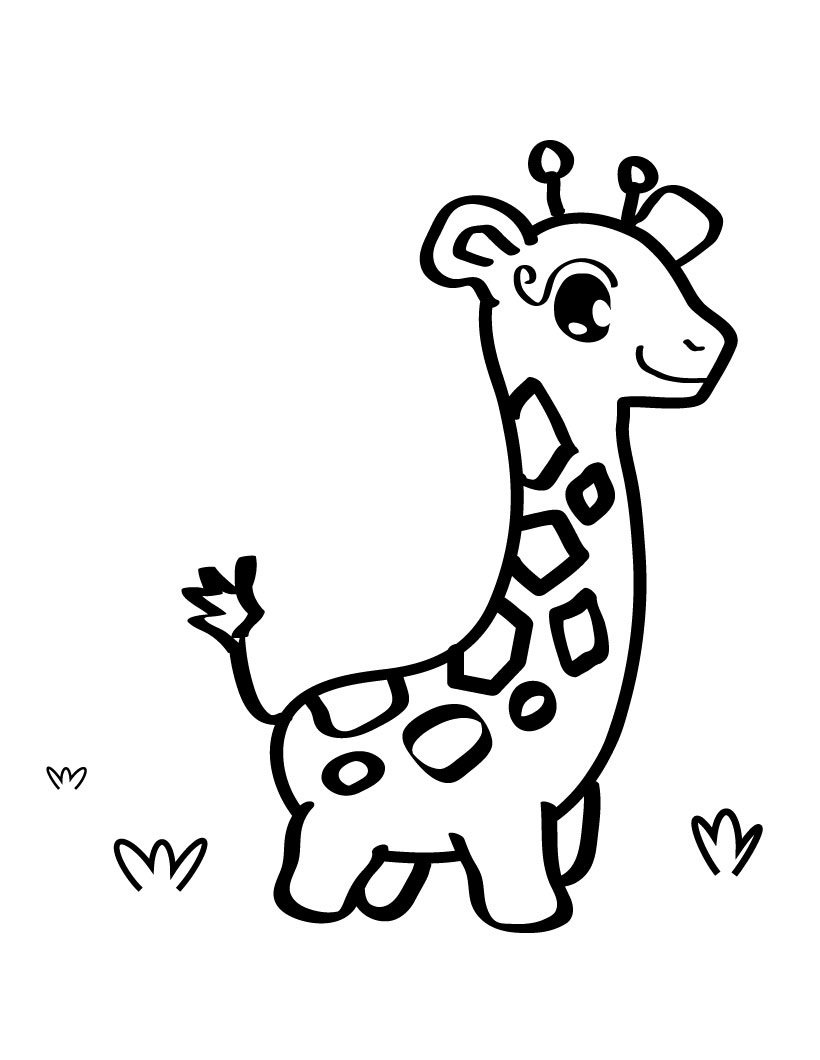 820x1060 Free Printable Giraffe Coloring Pages For Kids Giraffe And Sketch
