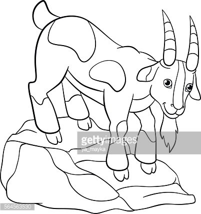 402x427 Coloring Farm Cute Billy Premium Clipart