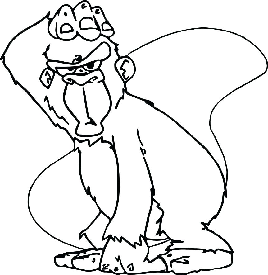 863x883 Gorilla Coloring Pages S S Funny Gorilla Coloring Pages