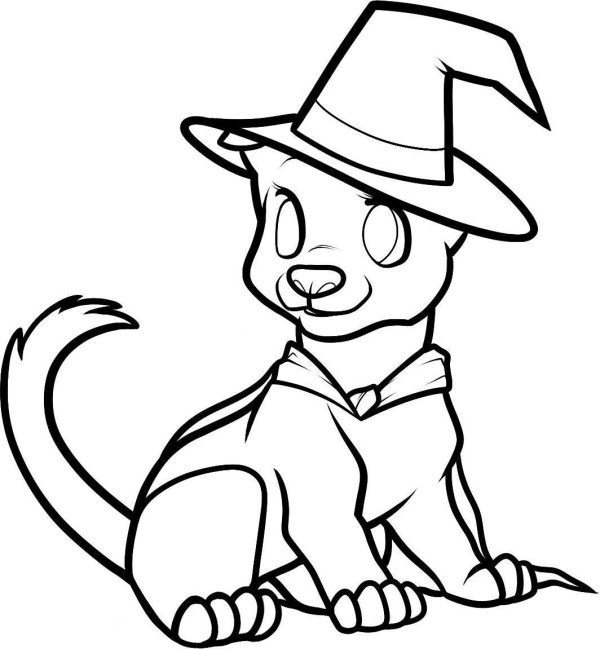 600x649 Cute Halloween Coloring Pages Dog