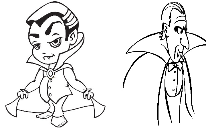 720x450 Cute Vampire Halloween Coloring Pages Preschool For Pretty Page
