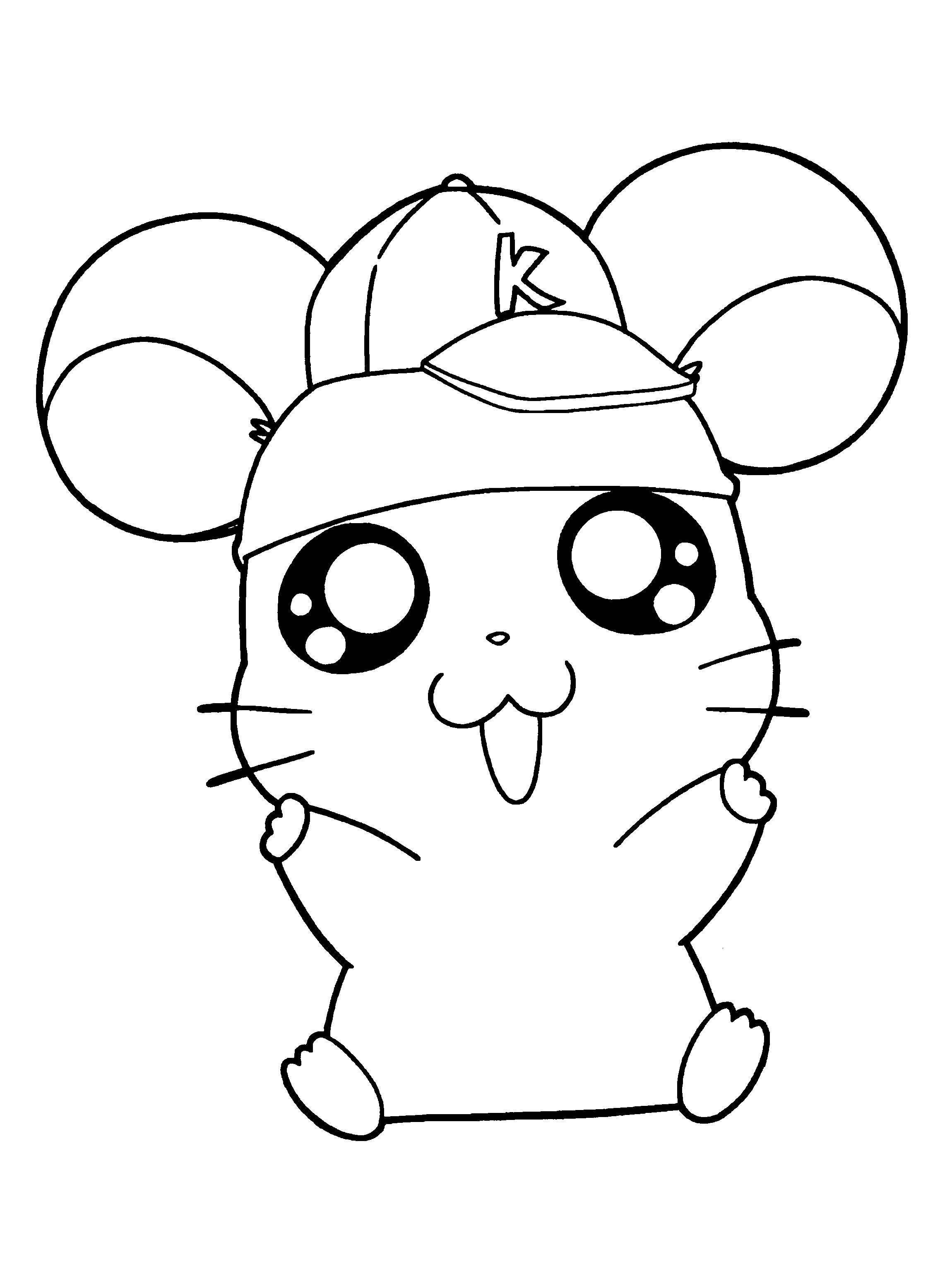 Cute Hamster Coloring Pages at GetDrawings | Free download