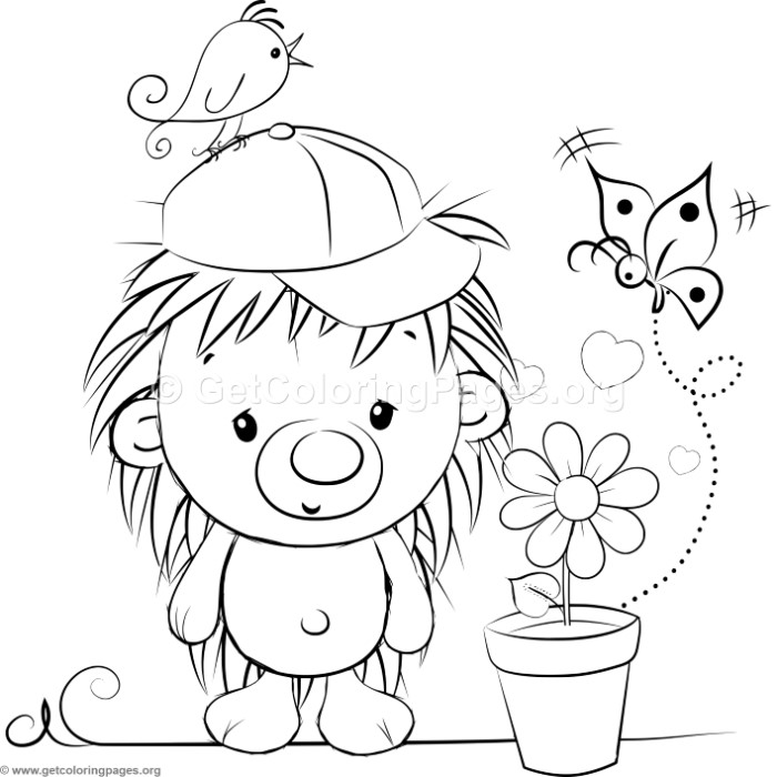 700x700 Cute Hedgehog Coloring Pages