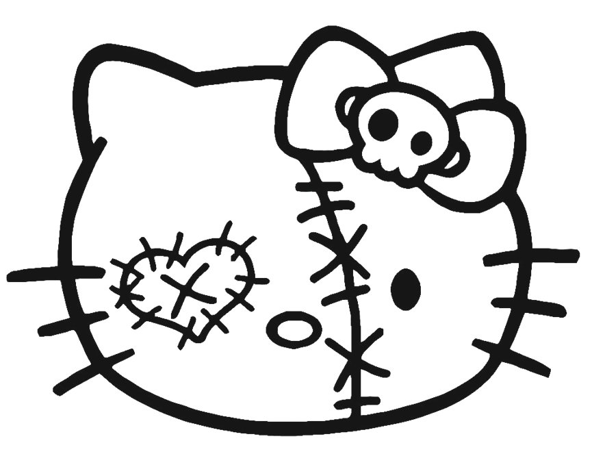 865x682 Hello Kitty Halloween Coloring Pages