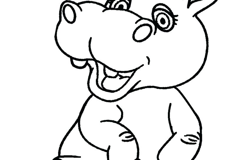 Cute Hippo Coloring Pages at GetDrawings | Free download