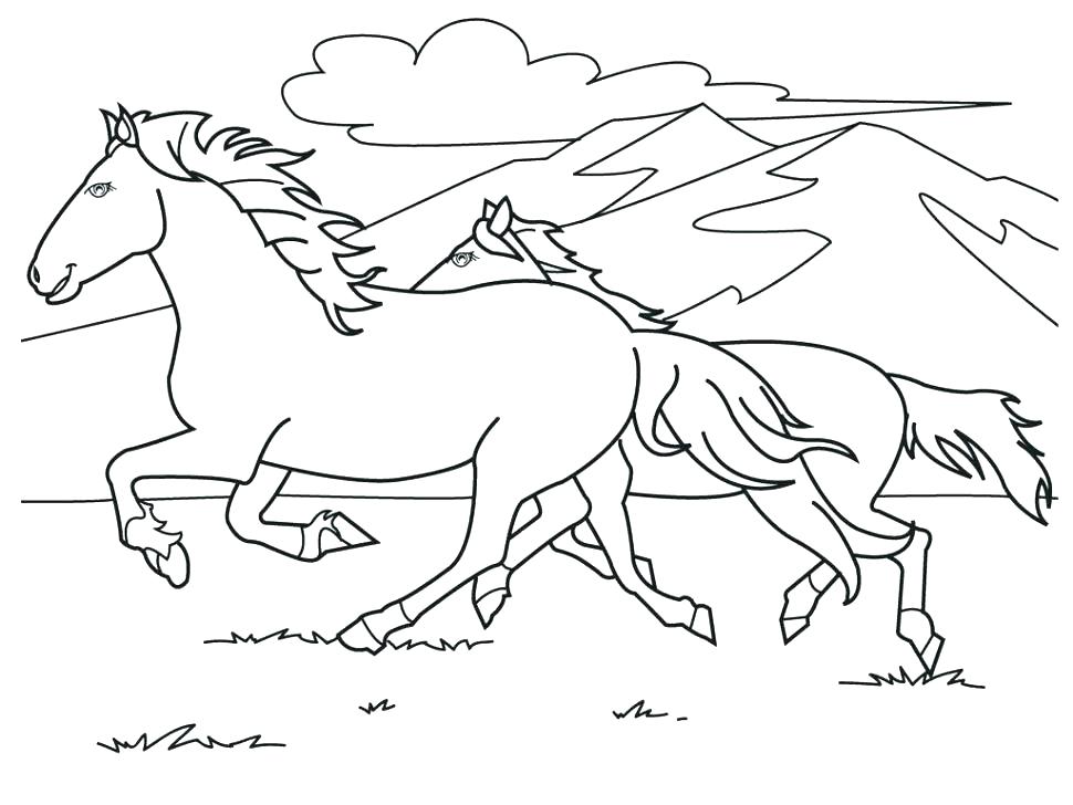 970x728 Horse Coloring Pages Printable Horse Head Pictures To Color Horse