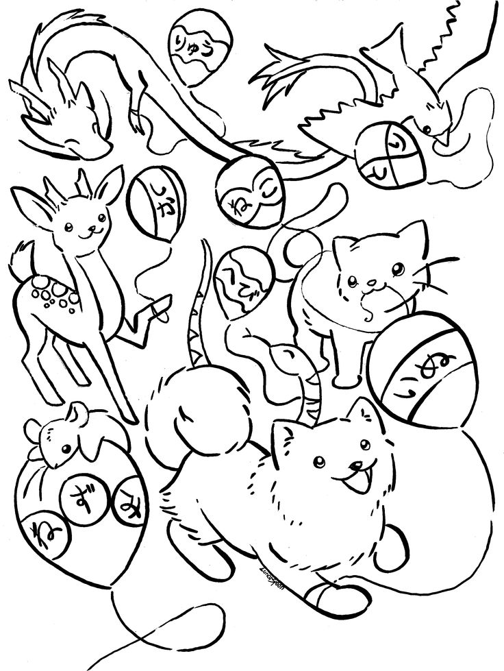 736x979 Japanese Animals Coloring Page Lunarspoon Coloring