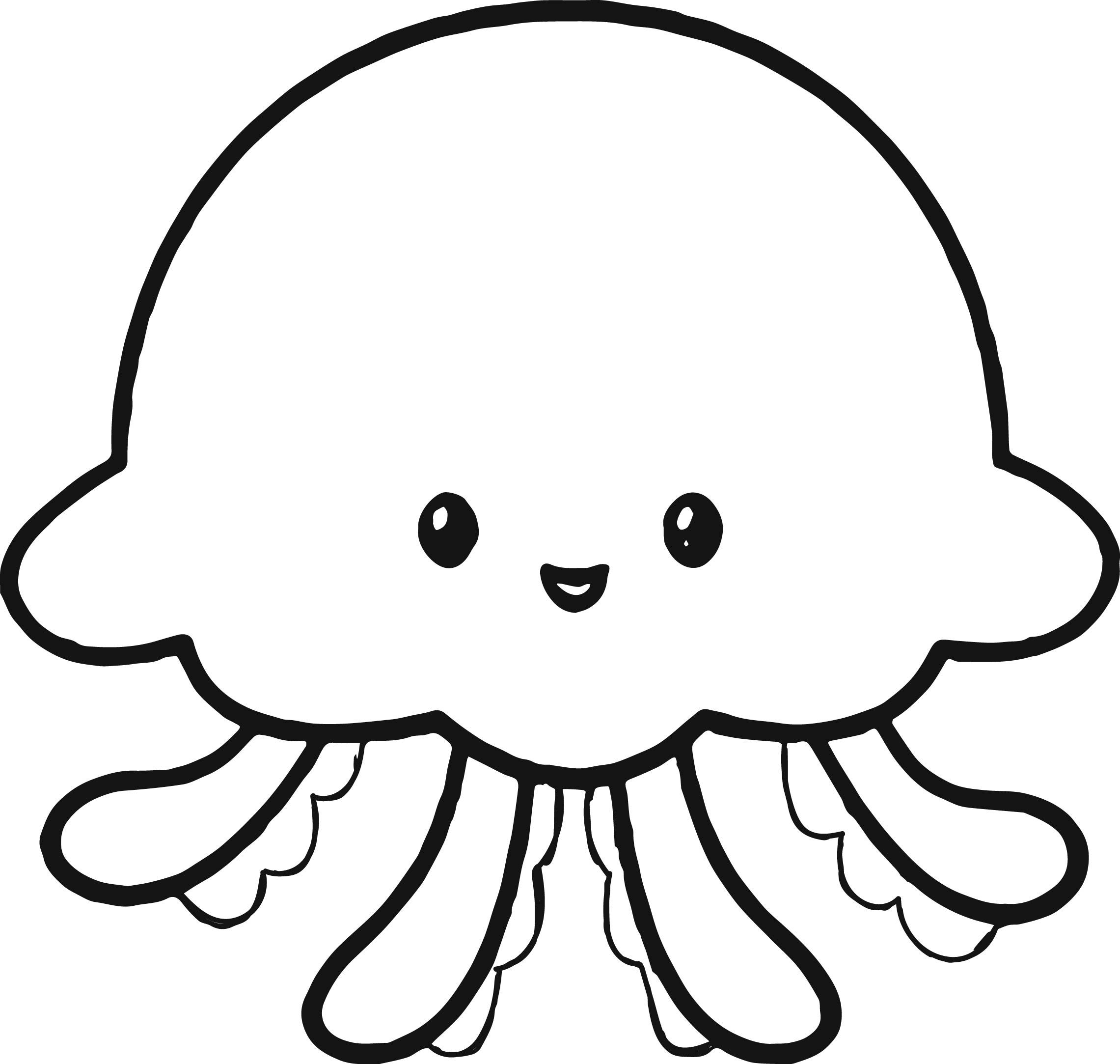 2281x2166 Marvelous Cute Jellyfish Coloring Page Wecoloringpage Pic