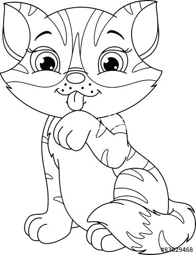 384x500 Kitten Coloring Pages Cute Kitten Coloring Pages Cute Realistic