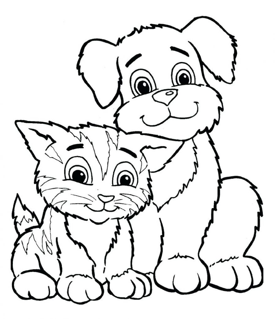 878x1018 Cute Kitten Coloring Pages