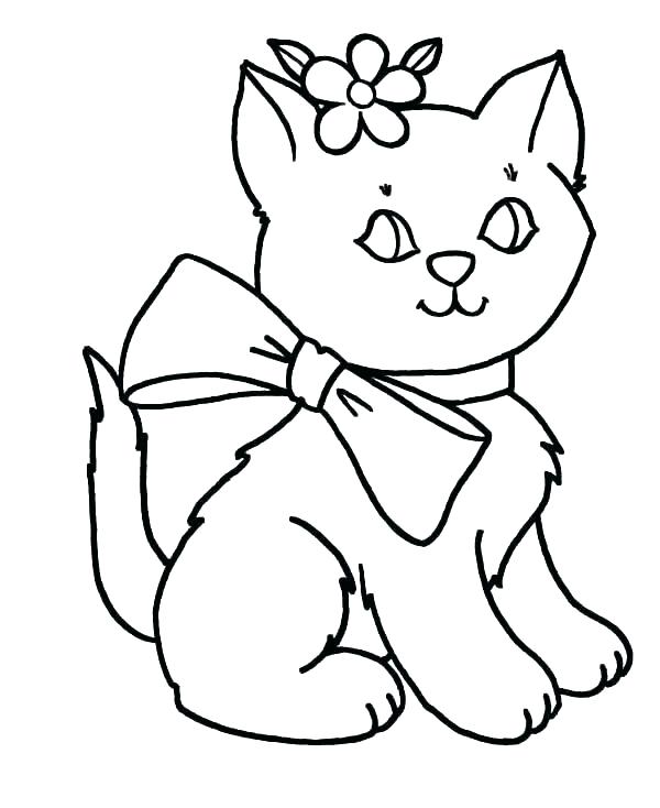 600x734 Cute Cat Coloring Pages Kitten Color Pages Cute Kitten Coloring