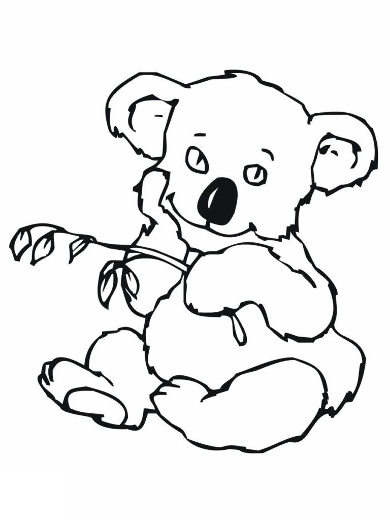 768x1024 Gigantic Koala Coloring Pages Baby Cute