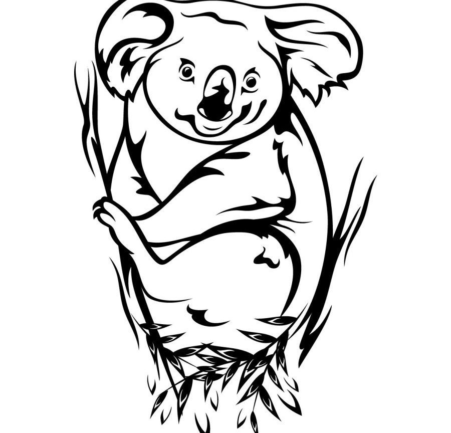 900x864 Cartoon Baby Koala Coloring Pages To Print And Download Free