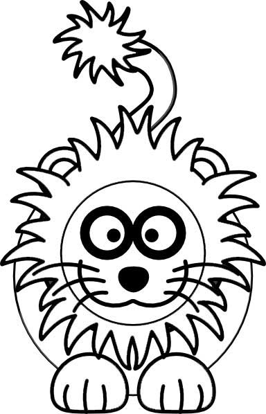 384x598 Cute Lion Coloring Page For Kids