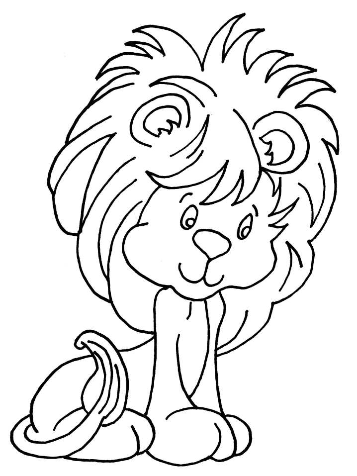 718x957 Cute Lion Cub Animals Coloring Pages