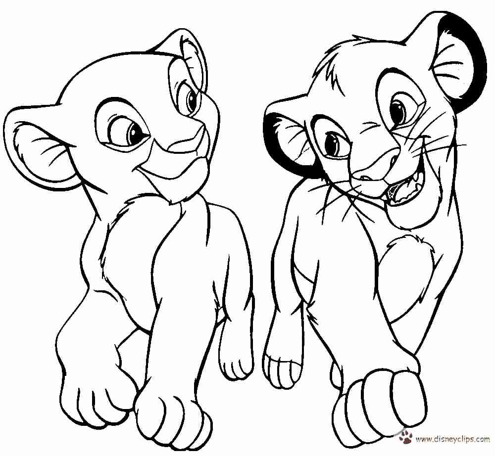 1000x922 Coloring Pages Cute Lion King Games Page Simba Brilliant Olegratiy