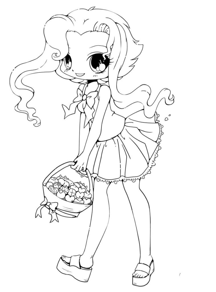 Cute Manga Coloring Pages at GetDrawings | Free download