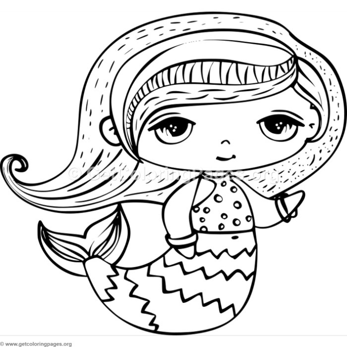 700x700 Cute Mermaid Coloring Pages