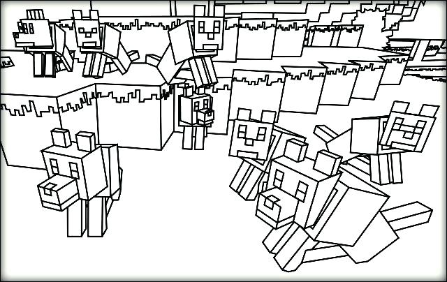 640x404 Minecraft Coloring Pages For Kids Throughout Free Decor