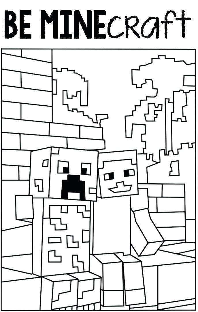 687x1084 Minecraft Coloring Pages To Print Coloring Pages Color Page Beach