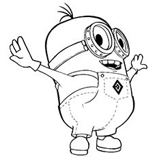 Cute Minion Coloring Pages