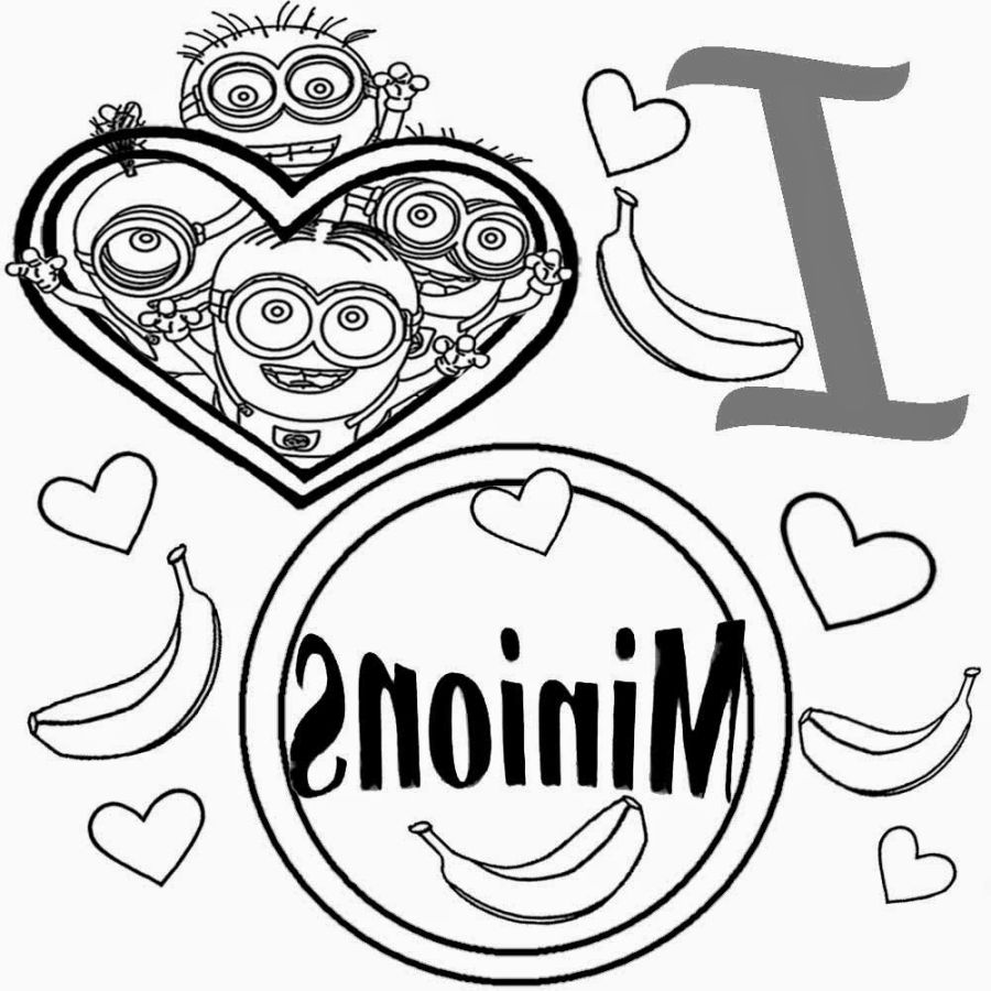 900x900 Cute Minion Coloring Pages Coloring Pages Kids