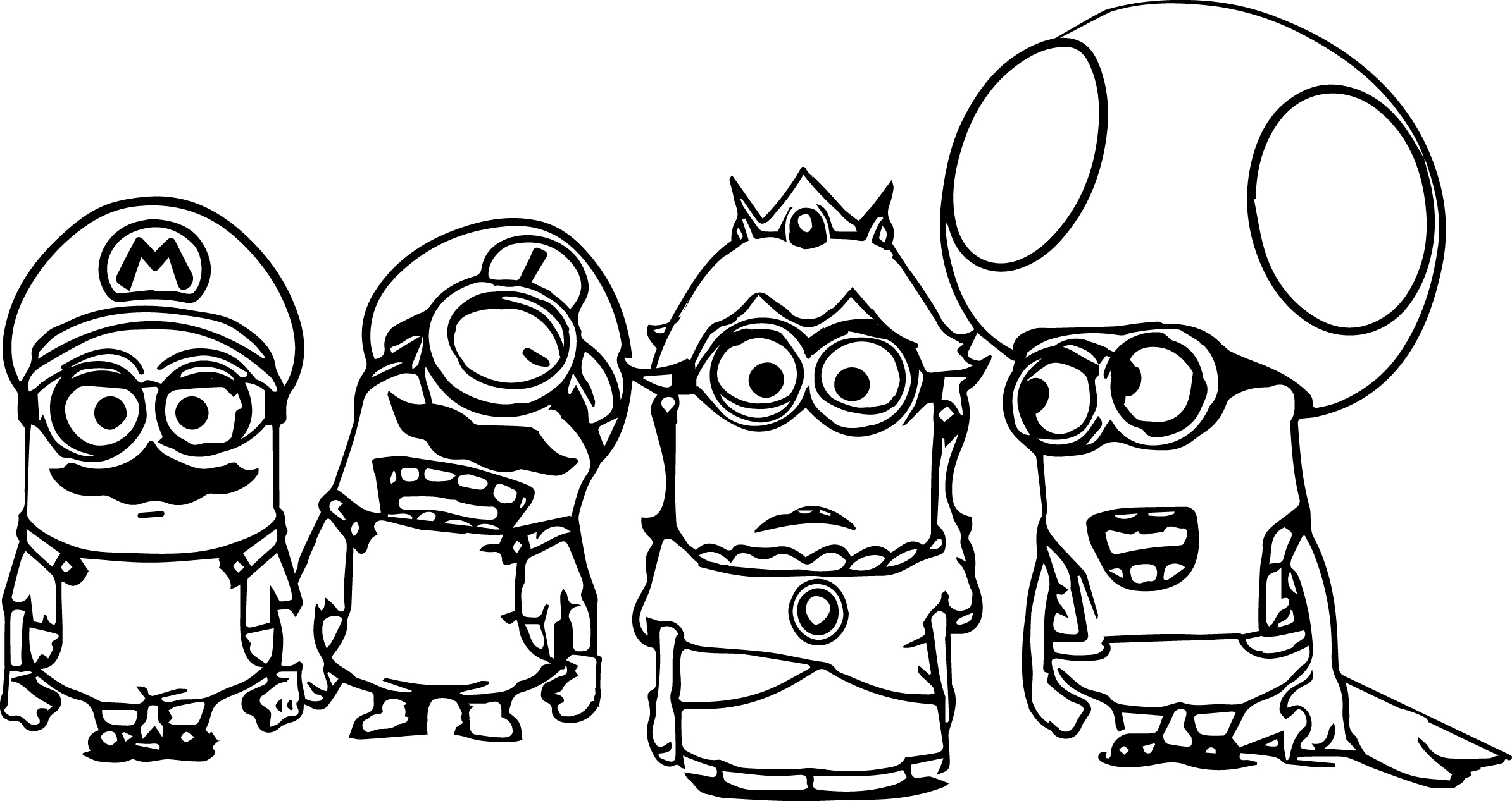 2389x1267 Minion Coloring Pages