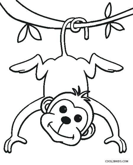 450x559 Monkey Coloring Pages For Preschoolers Medium Size Of Cute Monkey