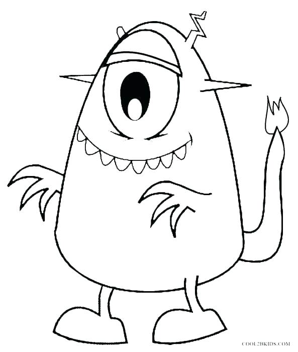 593x700 Monster Coloring Pages To Print Funny Cat Coloring Pages Funny