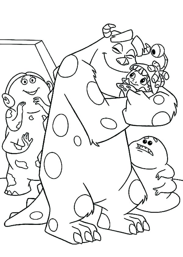 600x840 Cute Monster Coloring Pages Monster Inc Coloring Pages Monsters