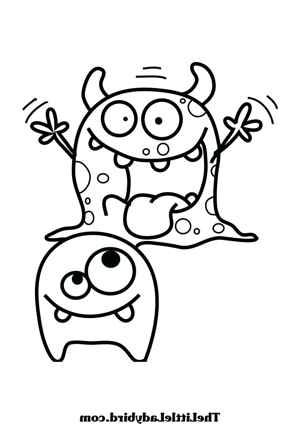 1024x1448 Coloring Pages Cute Monsters Printable Coloring For Kids