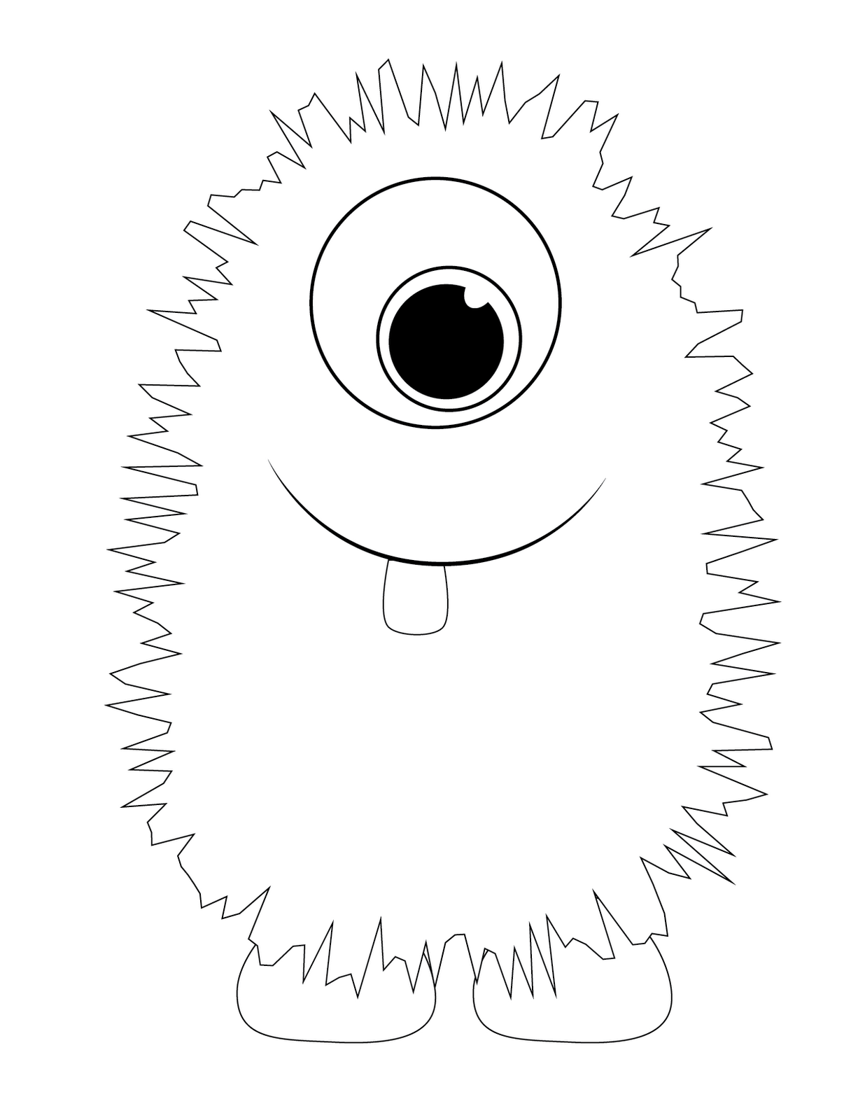 1236x1600 Cute Monster Coloring Pages