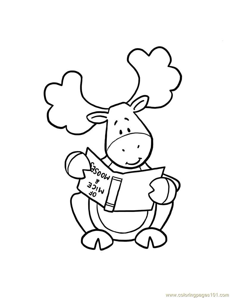 773x1000 Cute Moose Coloring Pages