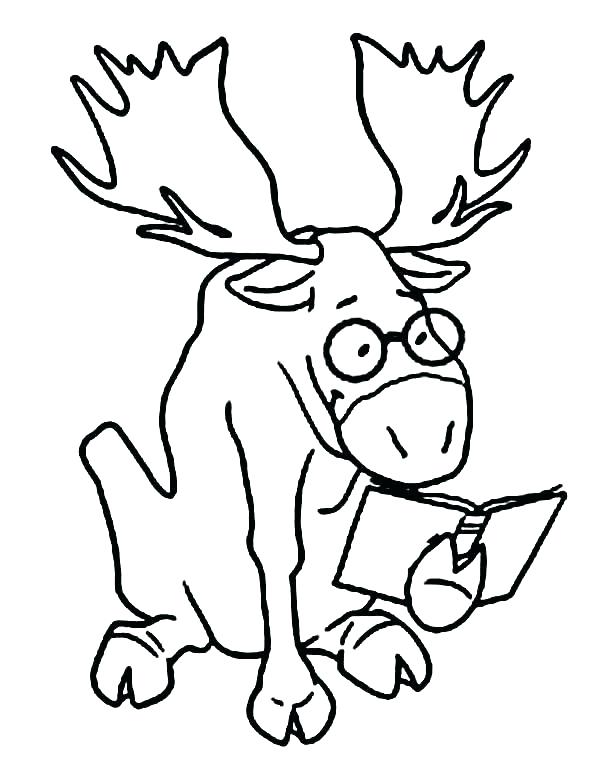 600x780 Moose Coloring Pages Medium Size Of Moose Coloring Pages
