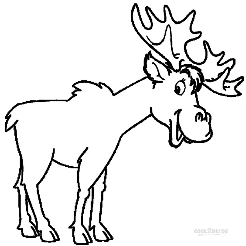 850x850 Moose Coloring Page Fancy Moose Coloring Pages In Picture