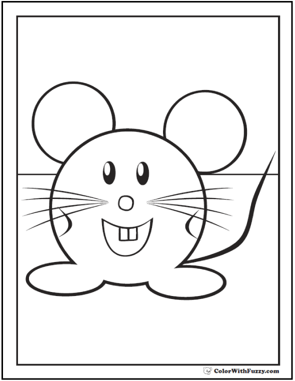 590x762 Mouse Coloring Pages To Print And Customize For Kids