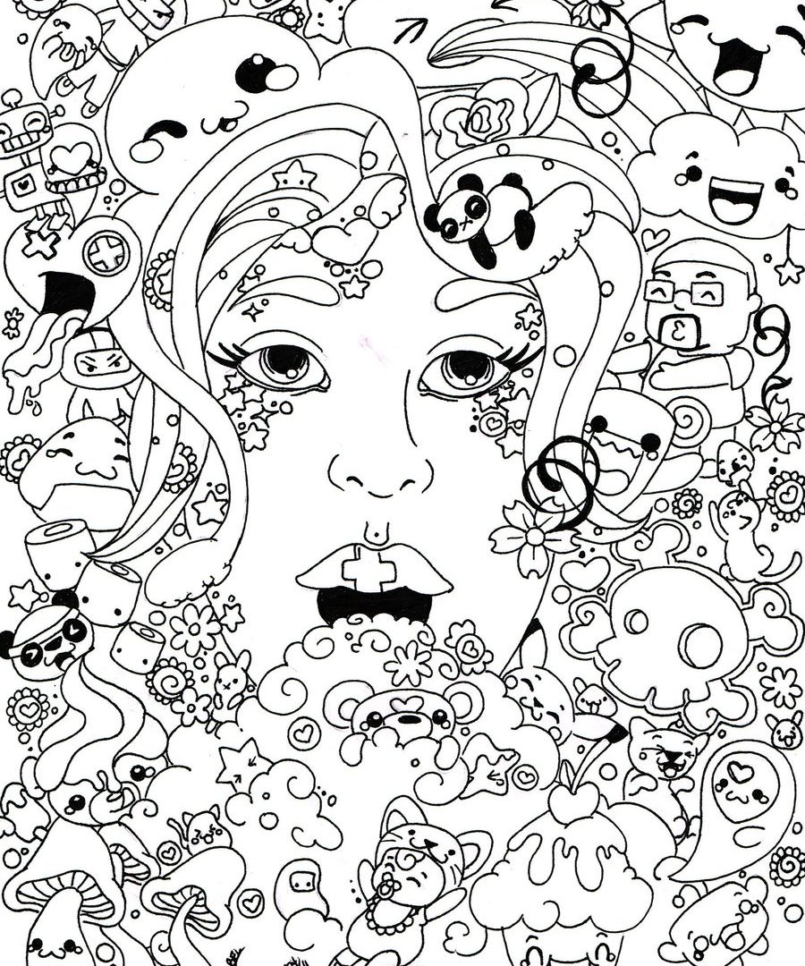 900x1080 Extraordinary Psychedelic Coloring Pages With Cyrcle Shape