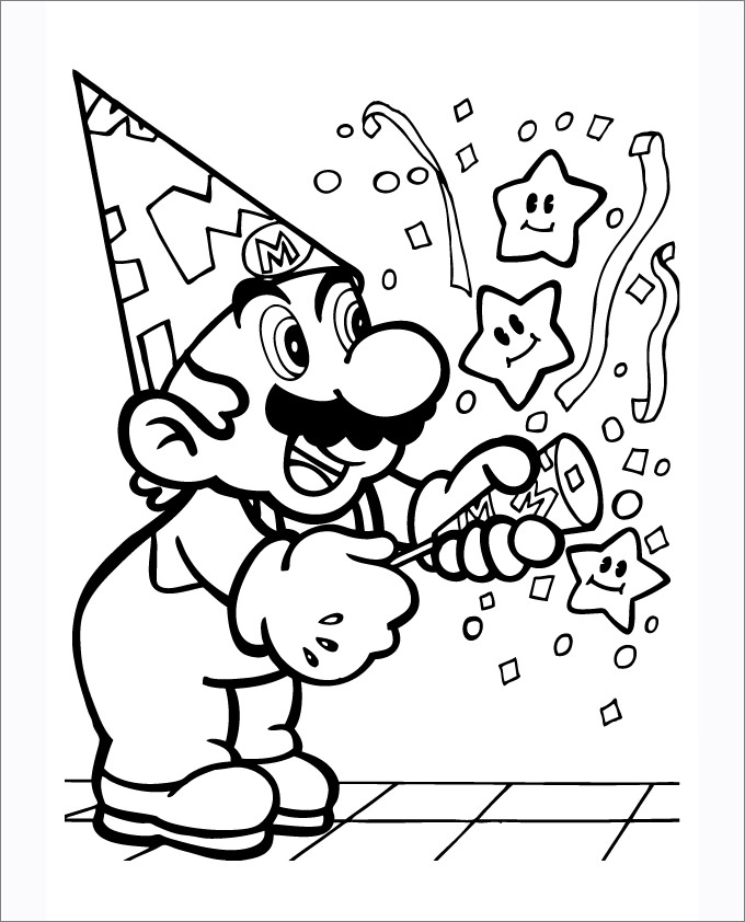 680x842 Mario Coloring Pages