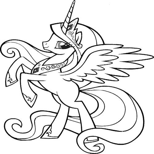 500x500 Cute My Little Pony Coloring Page Crafty