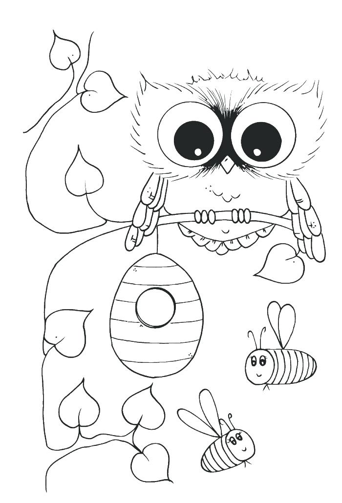 700x1030 Owl Color Pages Cute Owl Coloring Pages Printable Coloring Image