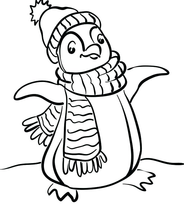 645x714 Cute Penguin Coloring Pages Cute Penguin Coloring Pages