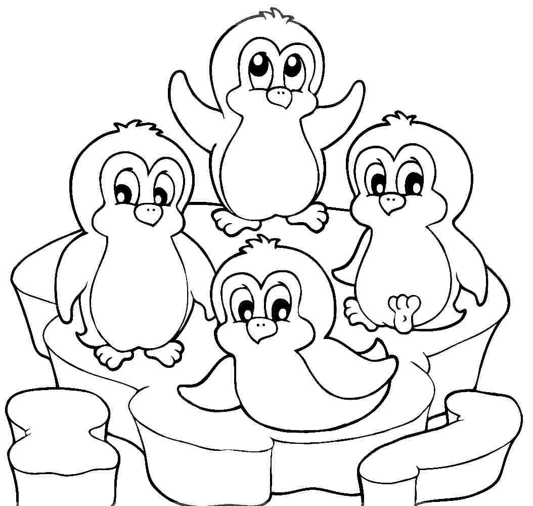 1054x1000 Cute Penguins Coloring Pages Printable Coloring For Kids